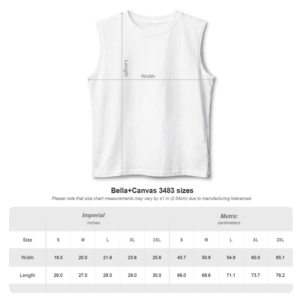 muscle tank with vintage gothic lettering reading ‘I Have a Cigarette in All 7 Holes’