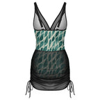 Leaf Drift Light One-Piece Swimsuit with Skirt