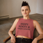 Happy, Horny & Union Strong Crop Top