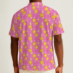 Winding Bloom in Lemon Taffy Button Down Shirt