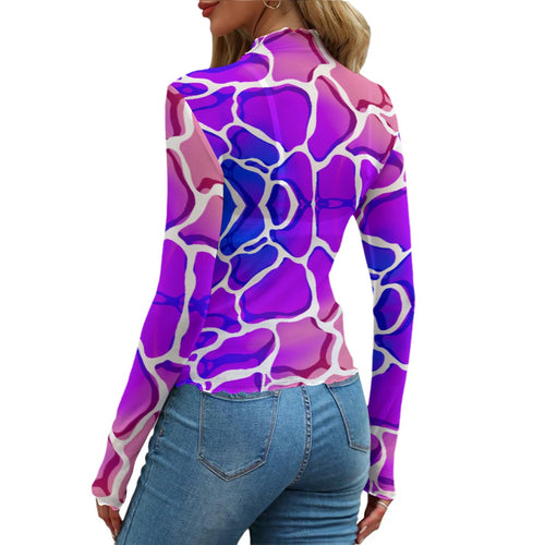 Bisexual Lighting Waterscape Sheer Mesh Top