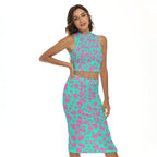 Bubblegum Cow Top and Skirt Set
