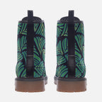 Lightweight leather-style boots with a clean minimalist design and everyday alternative fashion aesthetic. Casual combat boots with indie streetwear vibe, expressive queer friendly fashion, versatile unisex style, artsy alternative footwear, punk inspired casualwear, and comfortable statement shoes perfect for concerts, festivals, casual outfits, travel, streetwear looks, and everyday alternative wear.