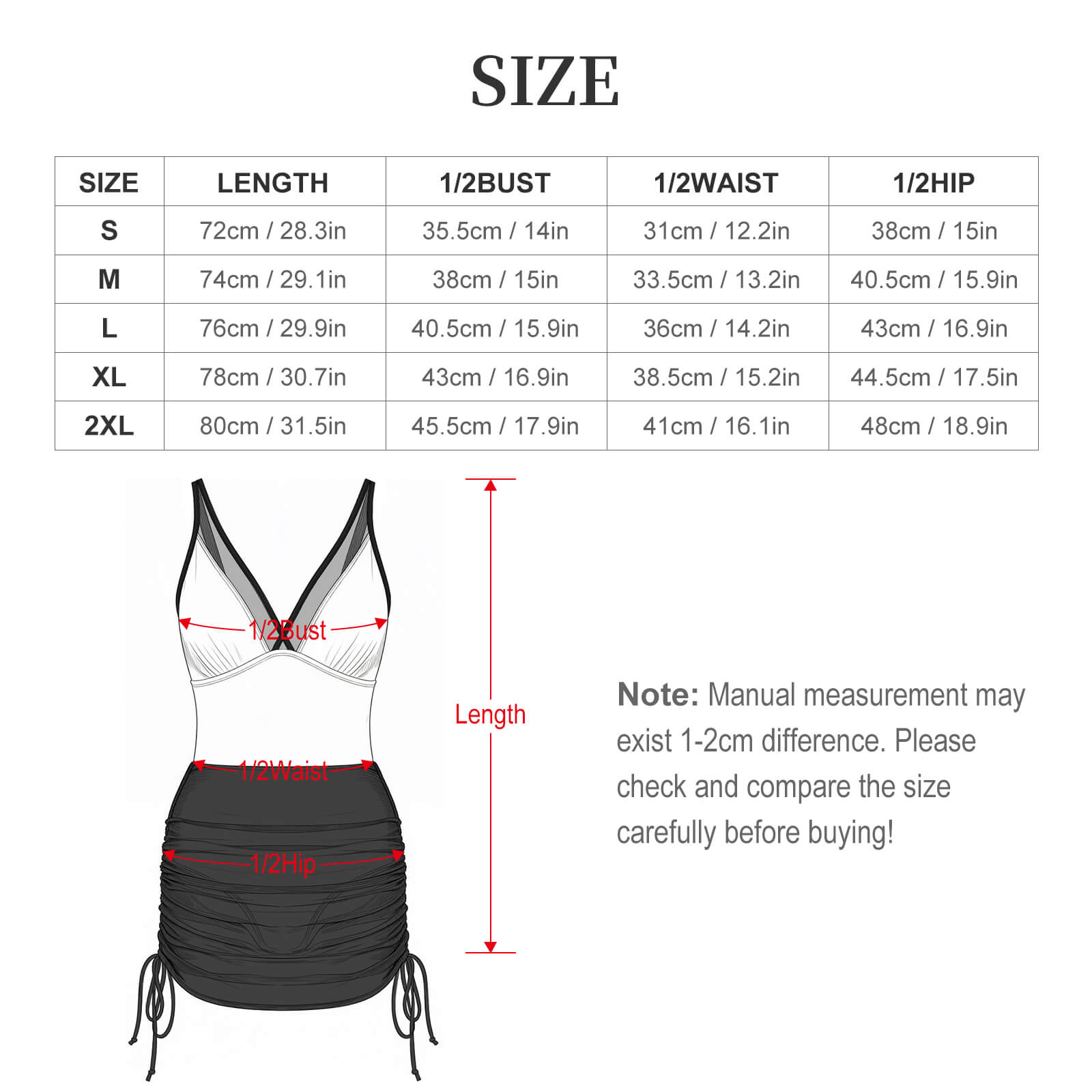 Midnight Longing One-Piece Swimsuit With Skirt