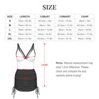 Leaf Drift Light One-Piece Swimsuit with Skirt