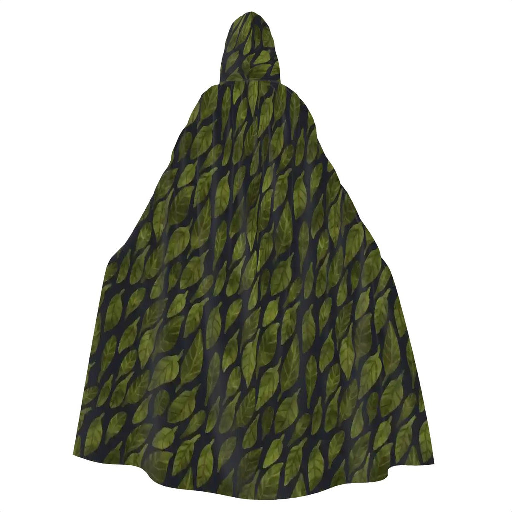 Leaf Drift Dark Hooded Cloak