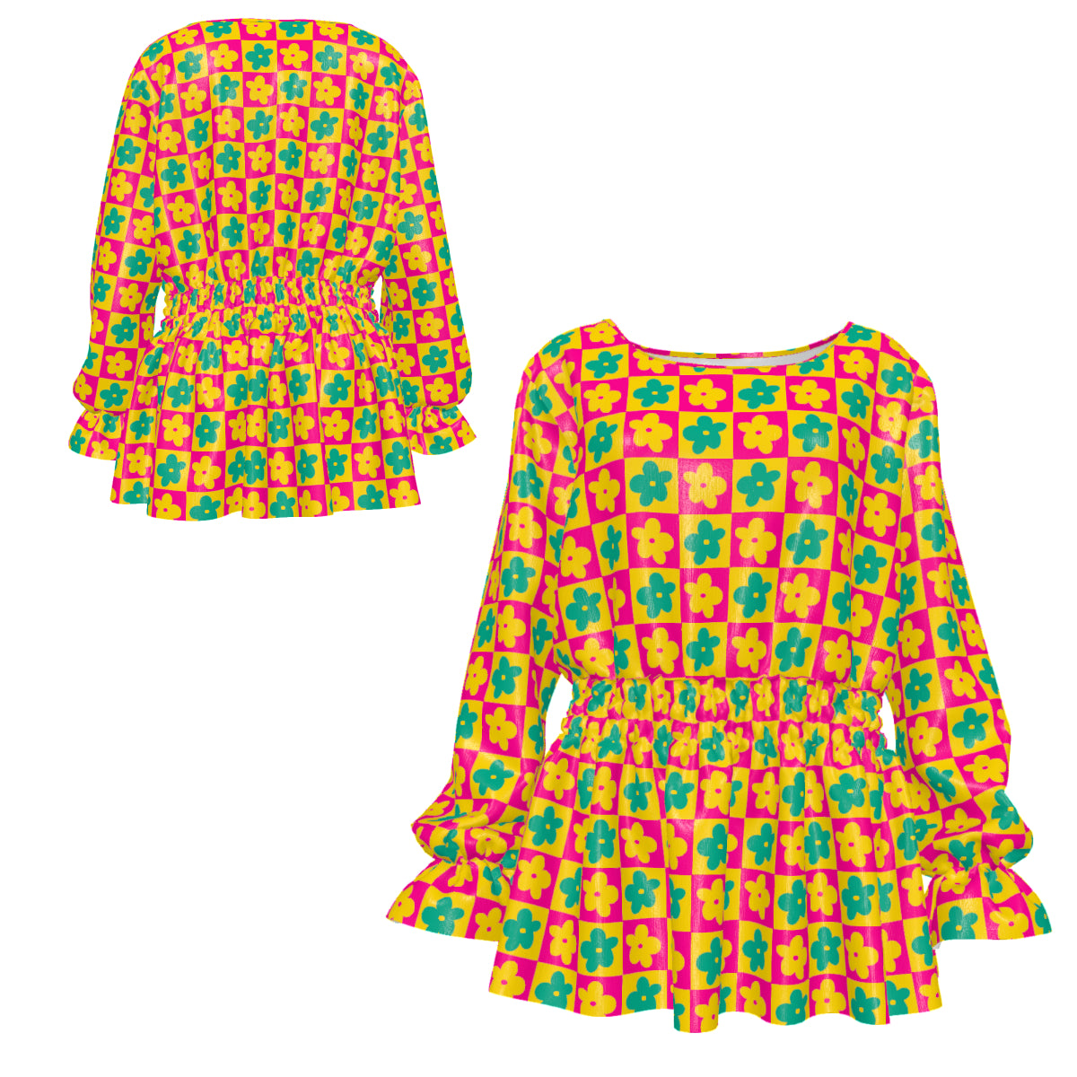 Groovy Flowers Smocked Shirt