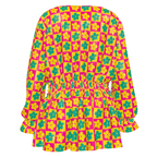 Groovy Flowers Smocked Shirt