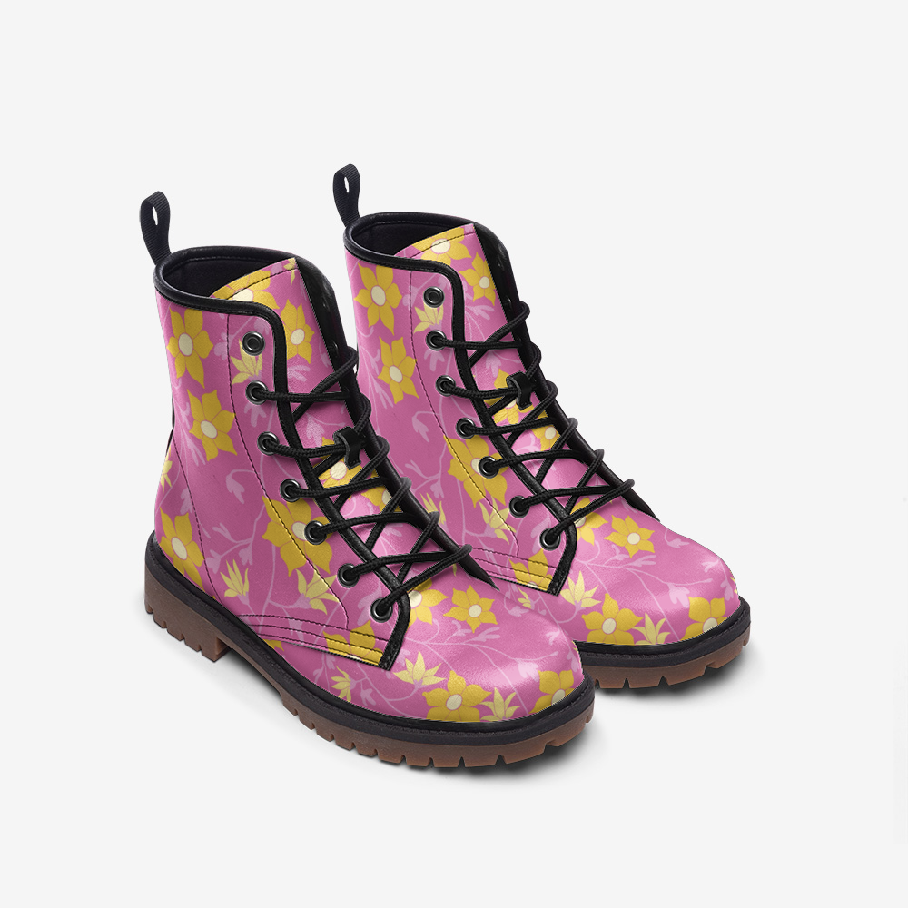 Winding Bloom in Lemon Taffy Boots