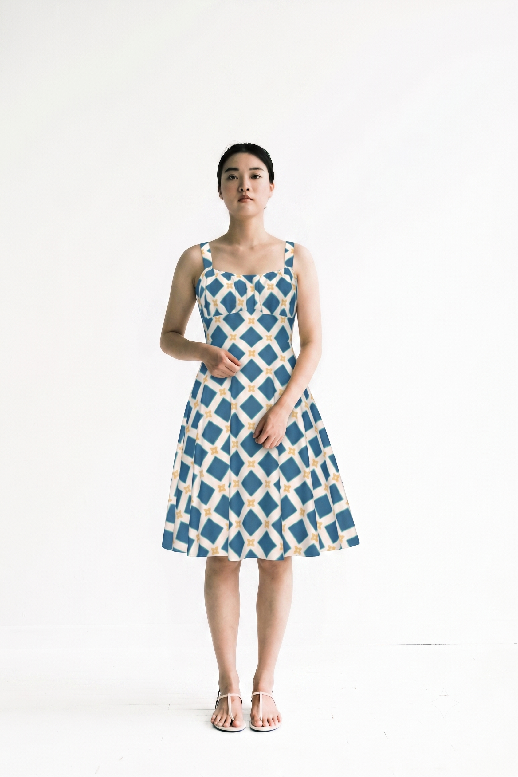 Fleur Riviera in Sunwashed Pool Sweetheart Dress