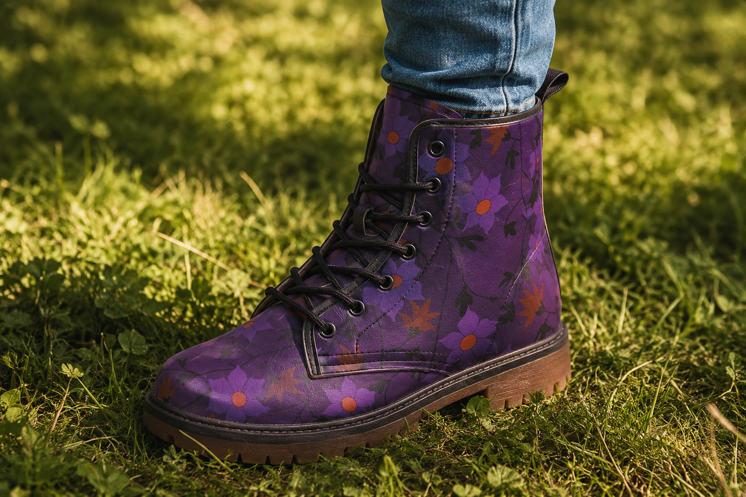 Winding Bloom in Velvet Hex Boots