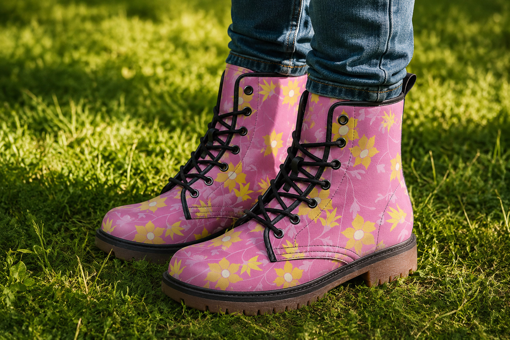 Winding Bloom in Lemon Taffy Boots