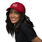 Black dad hat embroidered with the word ‘HAG’ in ornate vintage gothic lettering. Alternative fashion accessory with queer streetwear aesthetic, witchy fashion, sarcastic humor, feminist style, indie fashion, spooky cute apparel, gothic embroidery, punk inspired streetwear, adjustable baseball cap, casual everyday alternative outfit, internet humor fashion, artsy accessory, and edgy statement hat for concerts, festivals, casual wear, and alternative wardrobes.