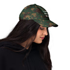 Alternative fashion baseball cap with feminist humor embroidery and adjustable strap