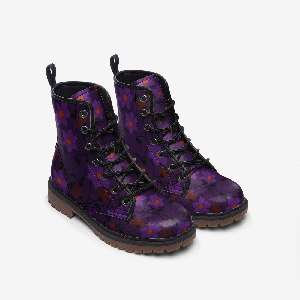 Winding Bloom in Velvet Hex Boots