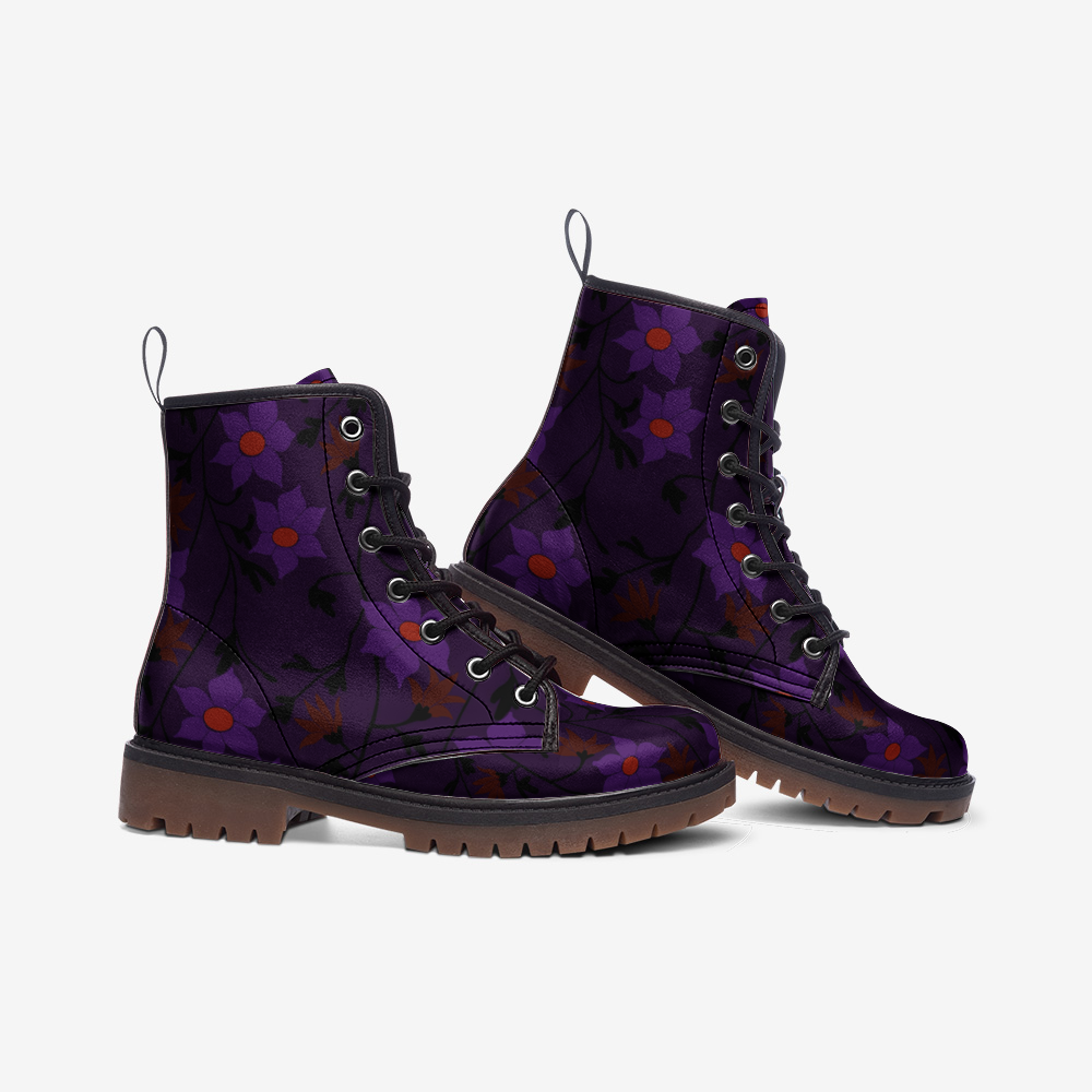 Winding Bloom in Velvet Hex Boots