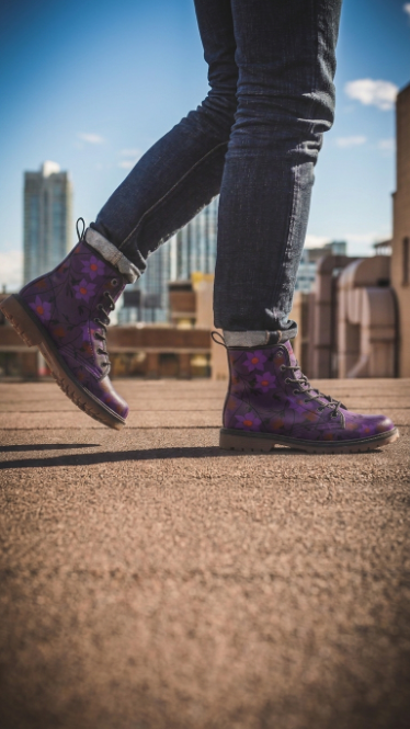 Winding Bloom in Velvet Hex Boots