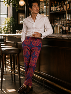 Petalburst Tile in Midnight Fiesta Dress Pants