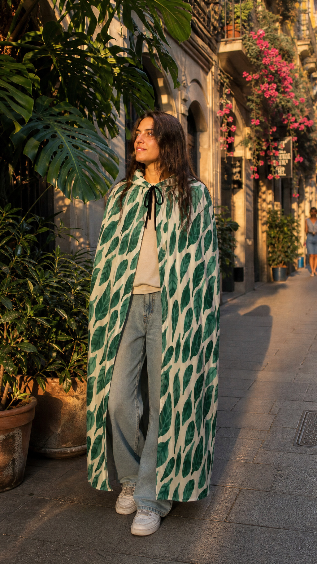 Leaf Drift Light Hooded Cloak