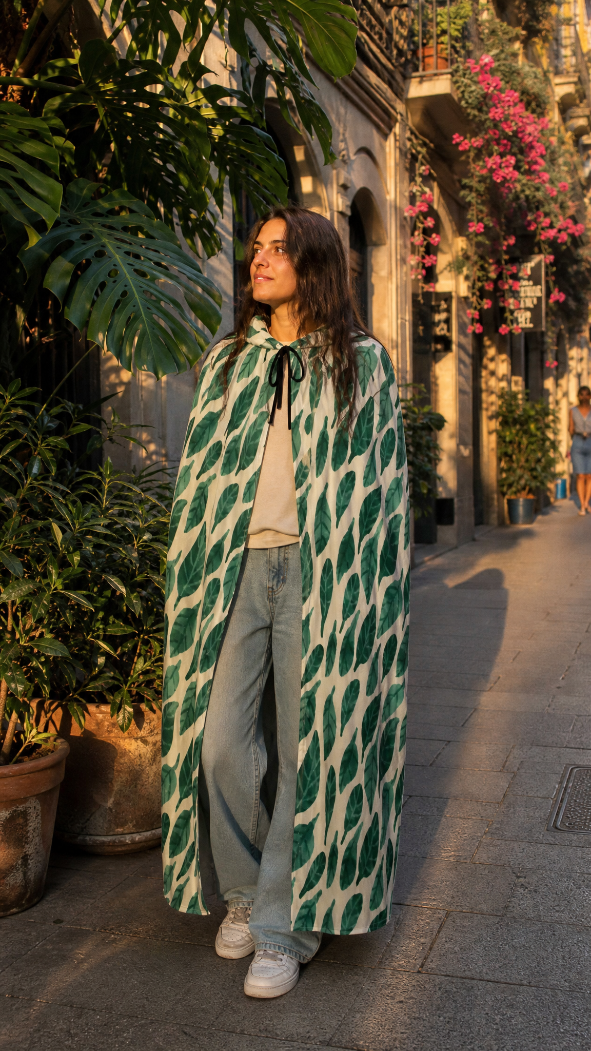 Leaf Drift Light Hooded Cloak