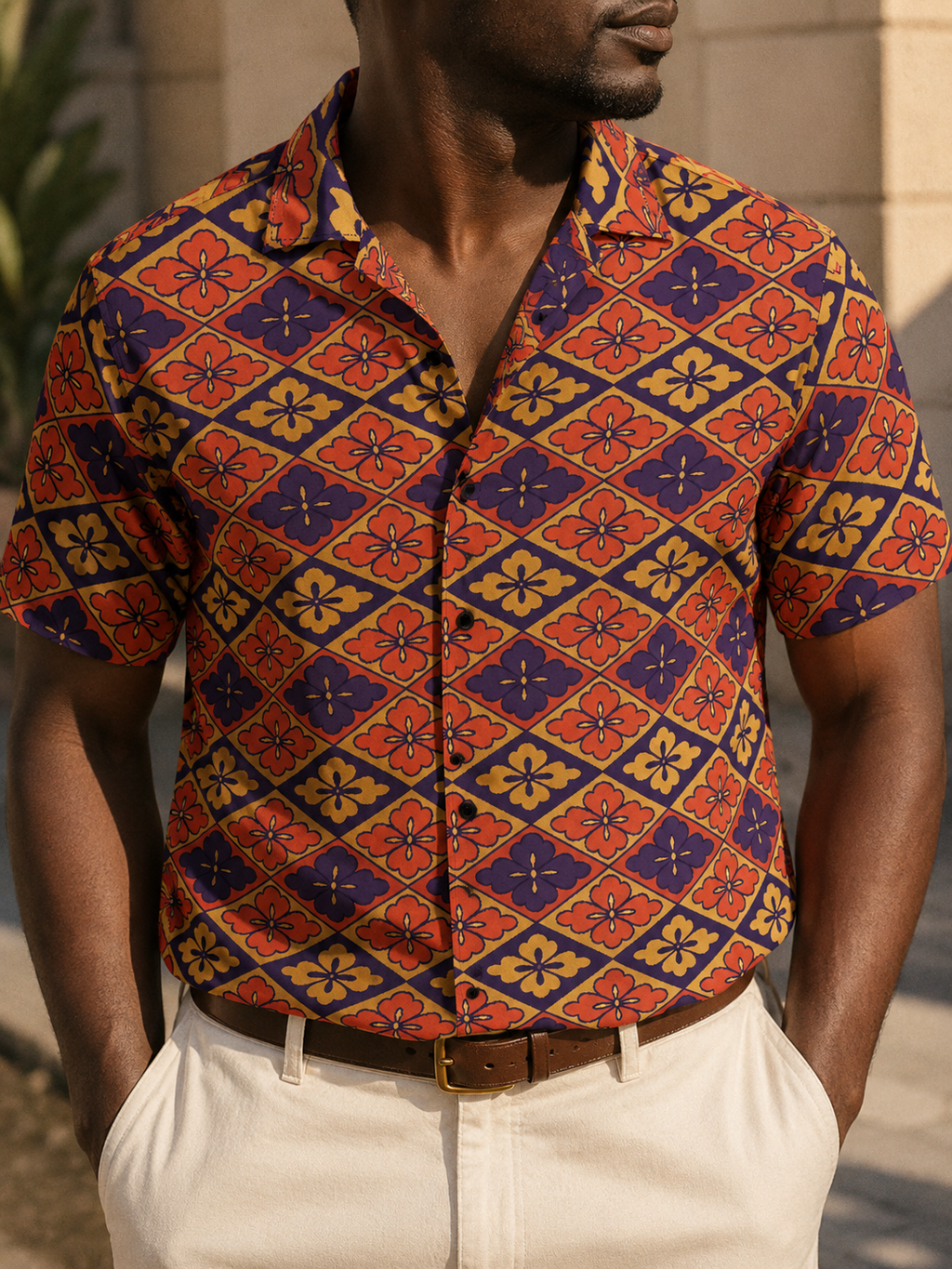 Bloomgrid en camisa abotonada Disco Dahlia