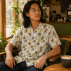 Winding Bloom in Wheatfield Button Down Shirt