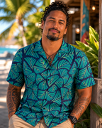 Camisa con botones Frondescence