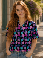 Camisa abotonada de dados poliédricos