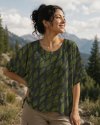 Leaf Drift Dark Bat Sleeve Shirt